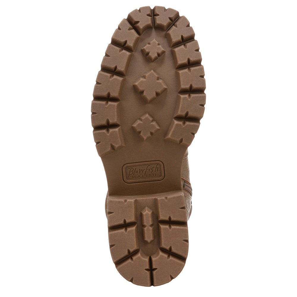 Blowfish Women\'s Juniper Bootie - Cream Coffee Faux Leather