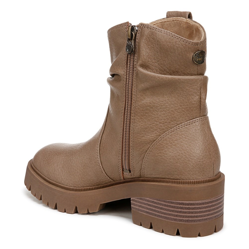 Blowfish Women\'s Juniper Bootie - Cream Coffee Faux Leather