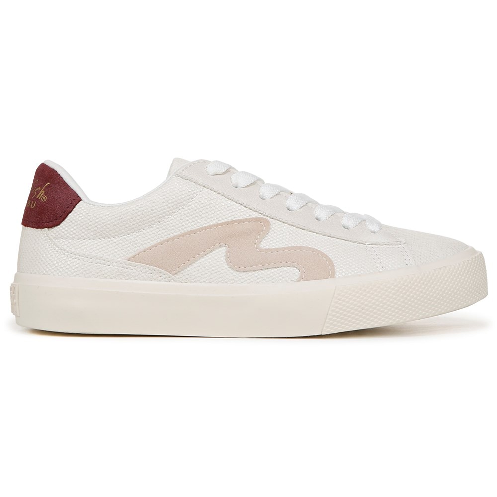Blowfish Women\'s Vice Lace Up Sneaker - Off White/Plum Canvas