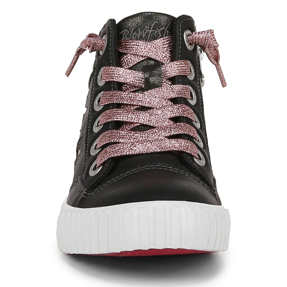 Blowfish Kids\' Wanderland-K High Top Sneaker Little/Big Kid - Black Faux Leather