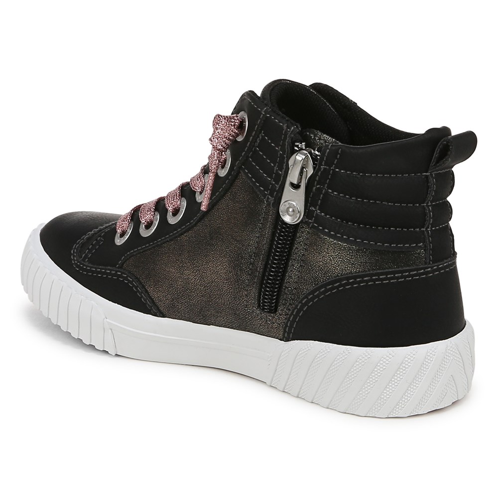 Blowfish Kids\' Wanderland-K High Top Sneaker Little/Big Kid - Black Faux Leather