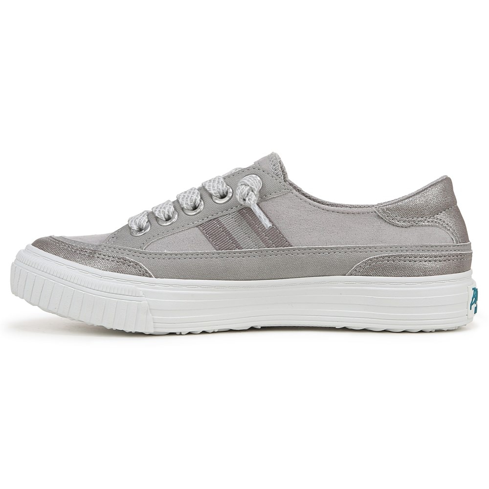 Blowfish Women\'s Alex Slip On Sneaker - Pewter Fabric/Faux Leather