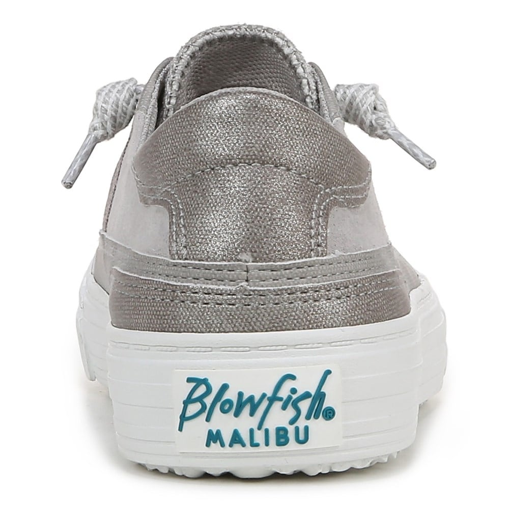Blowfish Women\'s Alex Slip On Sneaker - Pewter Fabric/Faux Leather
