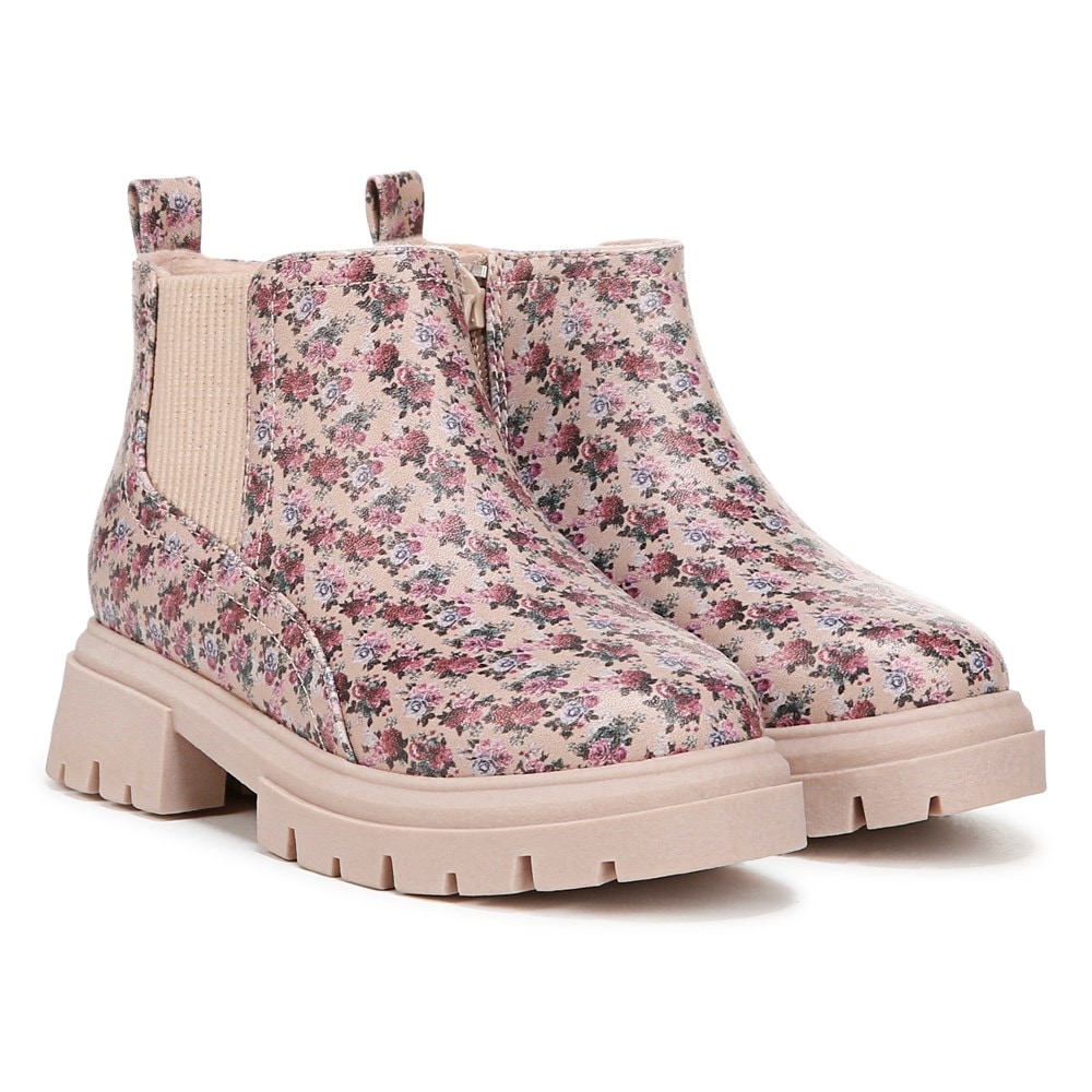 Blowfish Kids' Carousel-B-T Chelsea Lug Sole Bootie Toddler - Sugar Pink Rose Faux Leather
