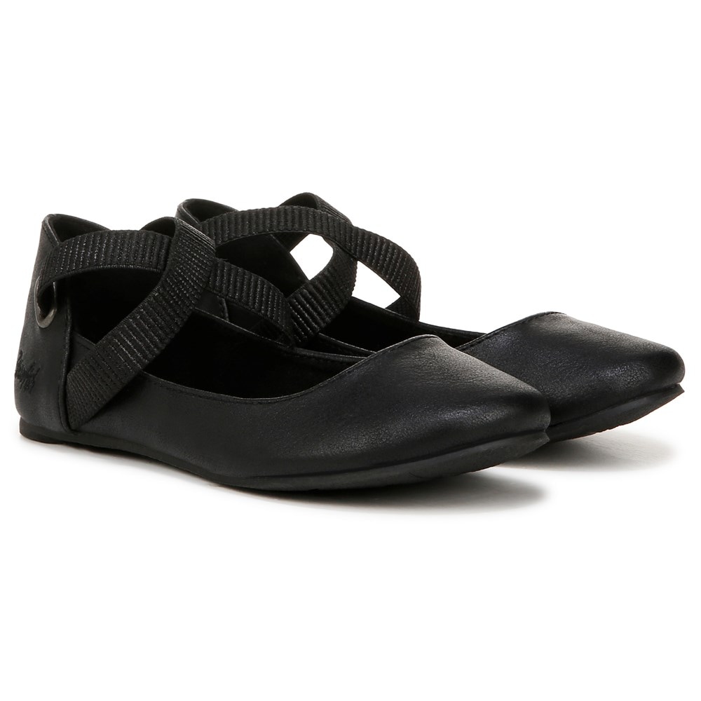 Blowfish Kids' Pixi Ballet Flat Little/Big Kid - Black Faux Leather