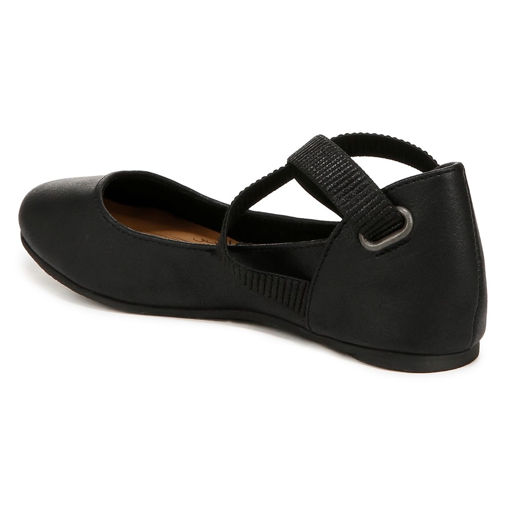 Blowfish Kids\' Pixi Ballet Flat Little/Big Kid - Black Faux Leather