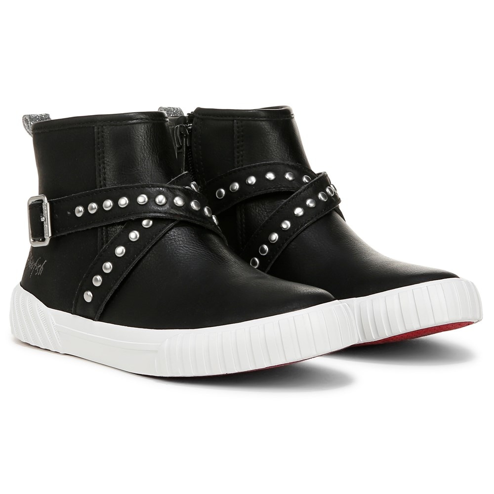 Blowfish Kids' Wayout-K Sneaker Boot Little/Big Kid - Black Faux Leather