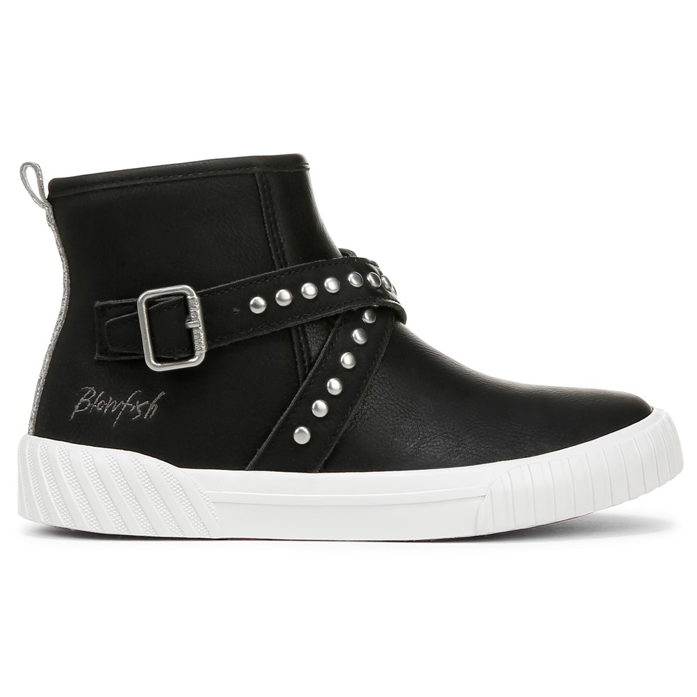 Blowfish Kids\' Wayout-K Sneaker Boot Little/Big Kid - Black Faux Leather