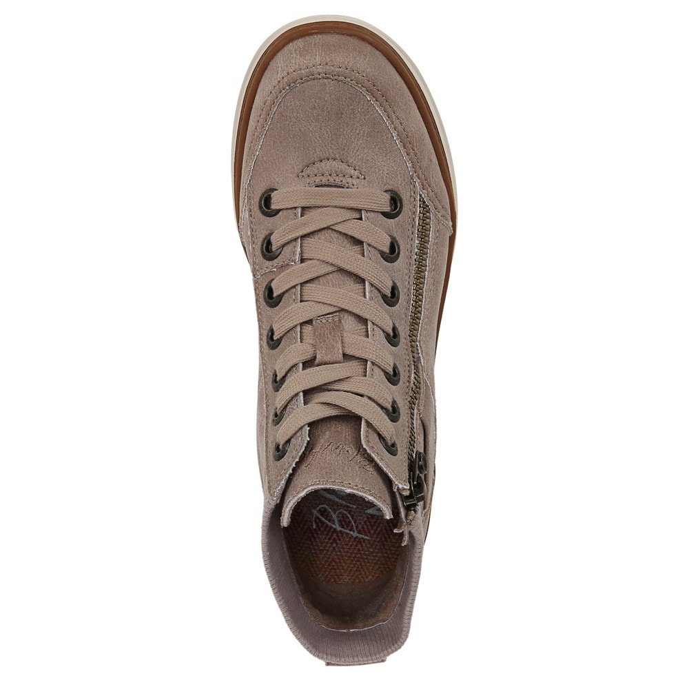 Blowfish Women\'s Camden Wedge Sneaker Boot - Mushroom Microsuede