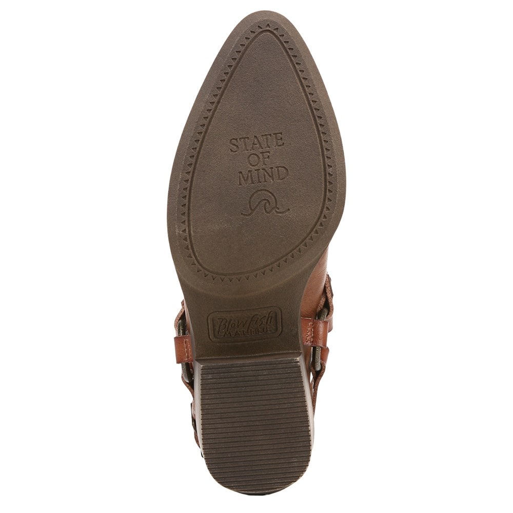 Blowfish Women\'s Robin Western Mule - Tan Faux Leather