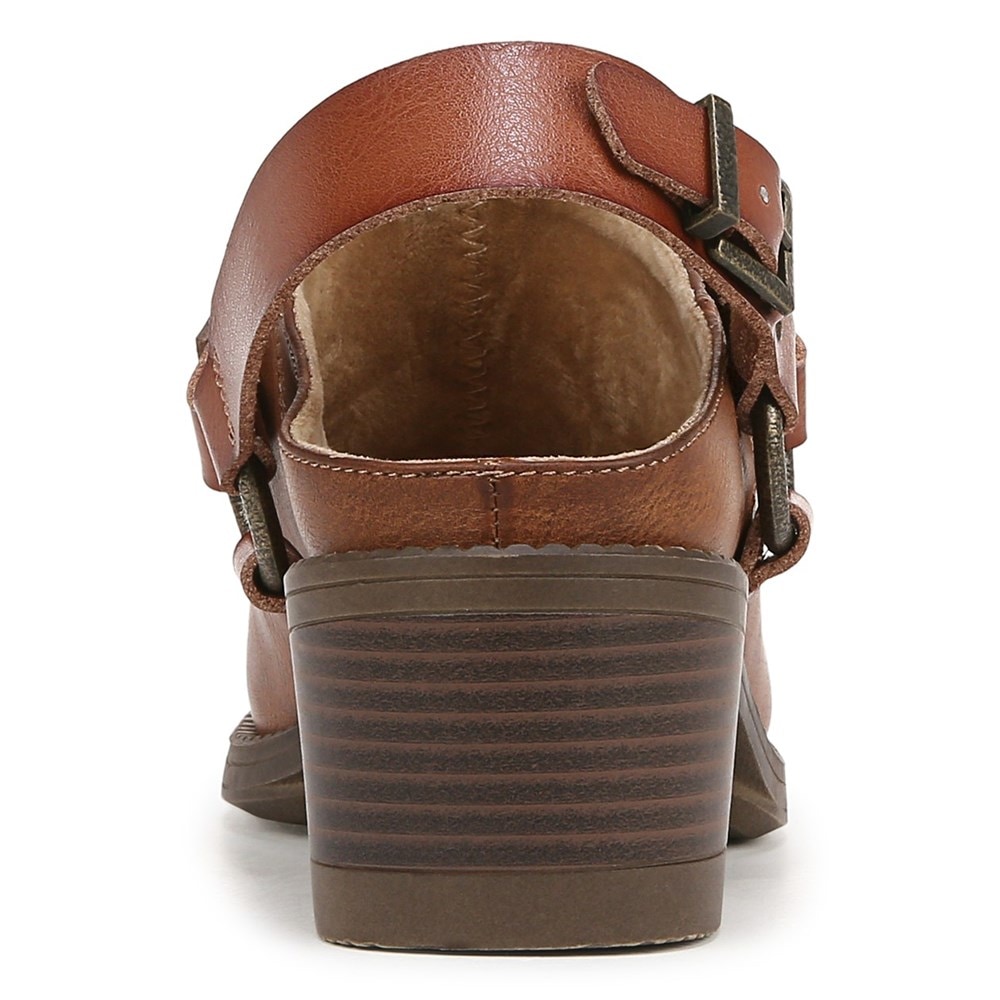 Blowfish Women\'s Robin Western Mule - Tan Faux Leather