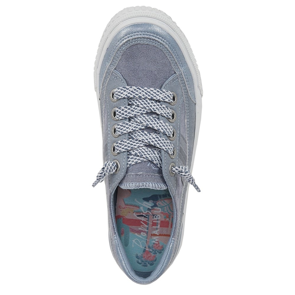 Blowfish Women\'s Alex Slip On Sneaker - Blue Fabric/Faux Leather