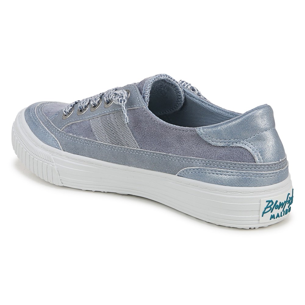 Blowfish Women\'s Alex Slip On Sneaker - Blue Fabric/Faux Leather