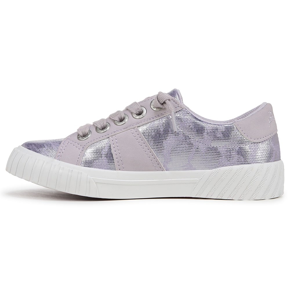 Blowfish Kids\' Wave-K Slip On Sneaker Little/Big Kid - Lavender Canvas/Faux Leather