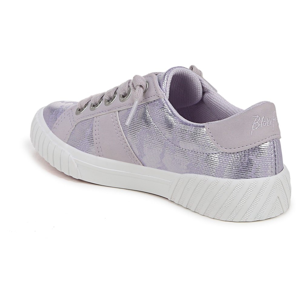 Blowfish Kids\' Wave-K Slip On Sneaker Little/Big Kid - Lavender Canvas/Faux Leather