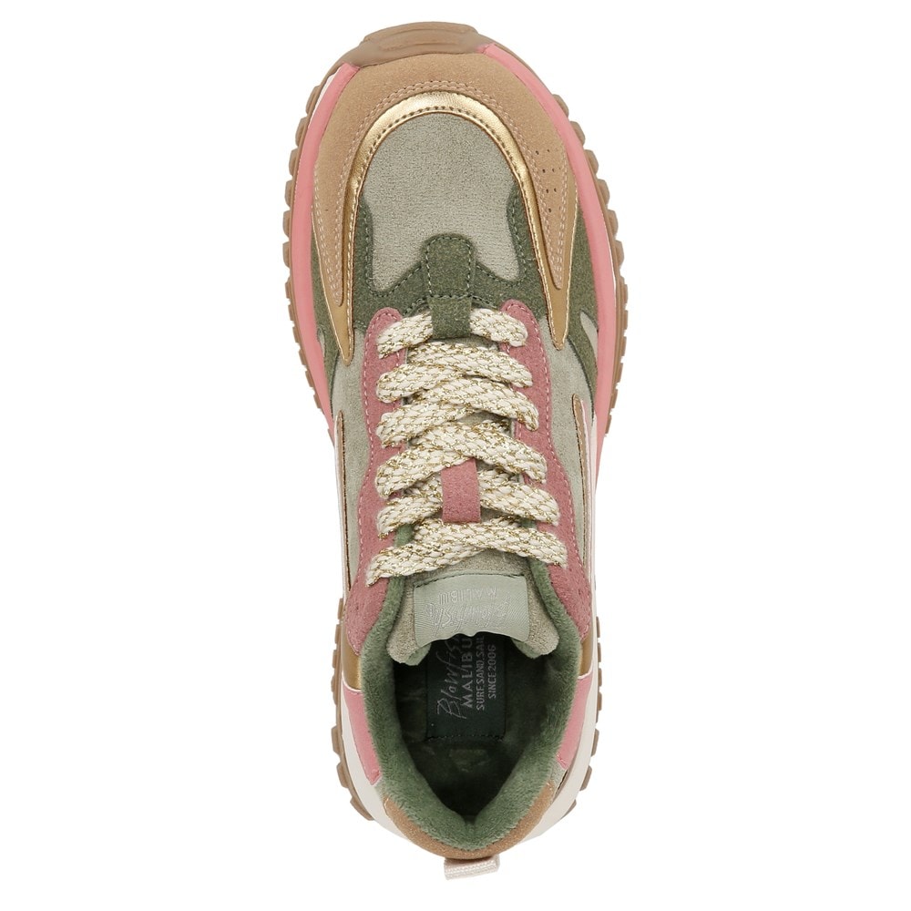 Blowfish Women\'s Leo Retro Lace Up Sneaker - Sage/Berry Multi