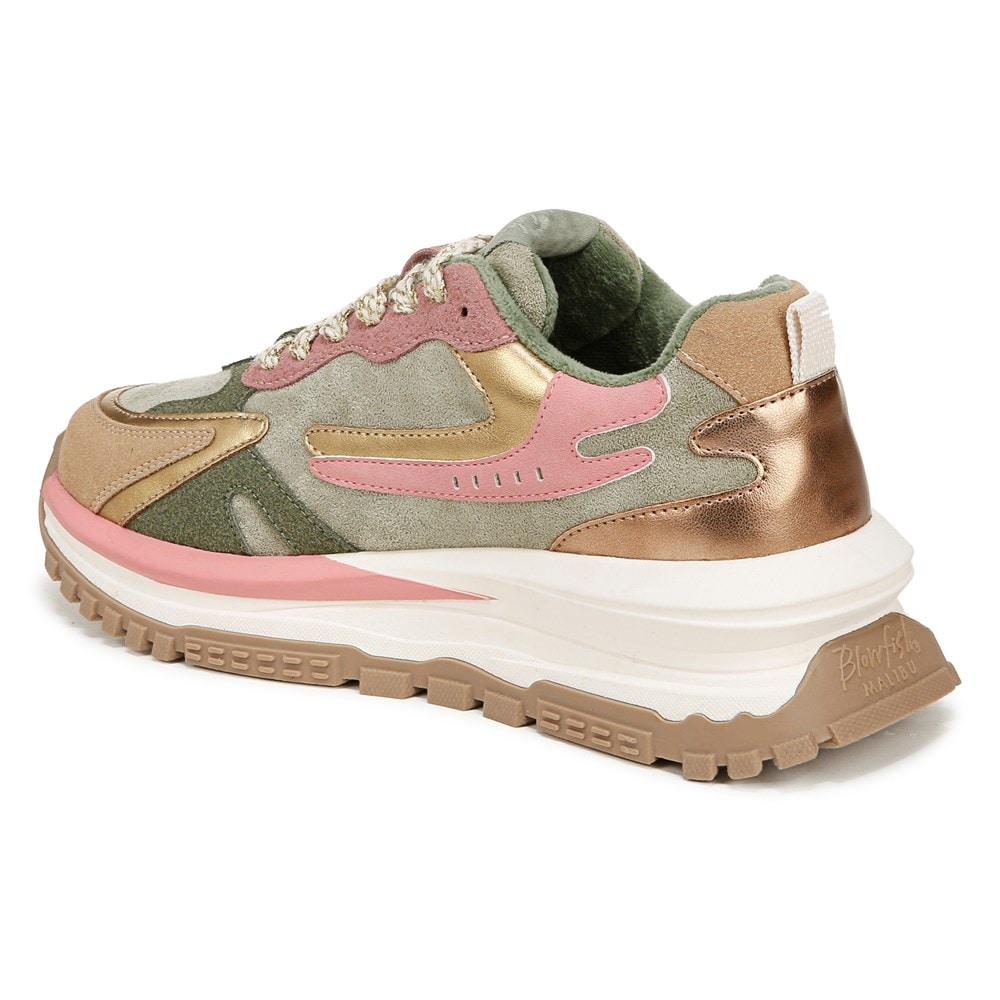 Blowfish Women\'s Leo Retro Lace Up Sneaker - Sage/Berry Multi