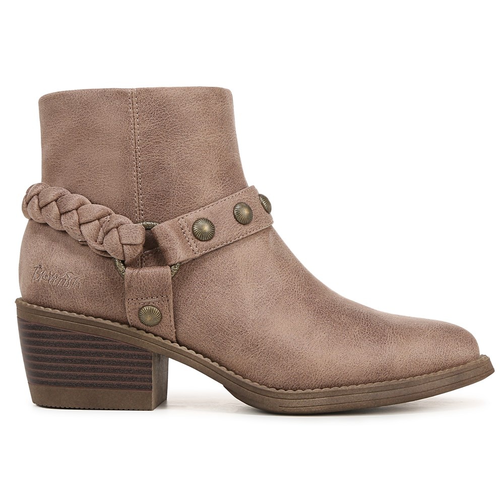 Blowfish Women\'s Roadtrip Western Bootie - Whiskey Faux Suede