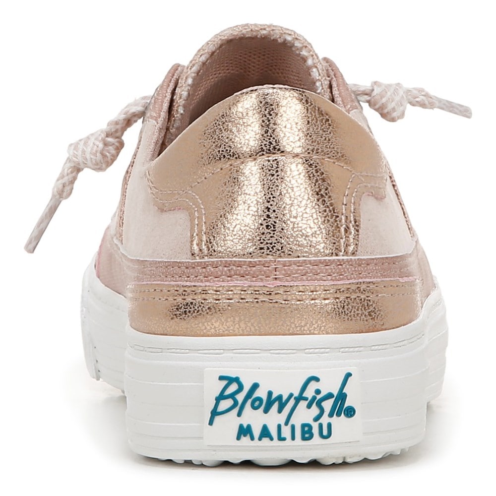 Blowfish Women\'s Alex Slip On Sneaker - Rose Gold Fabric/Faux Leather