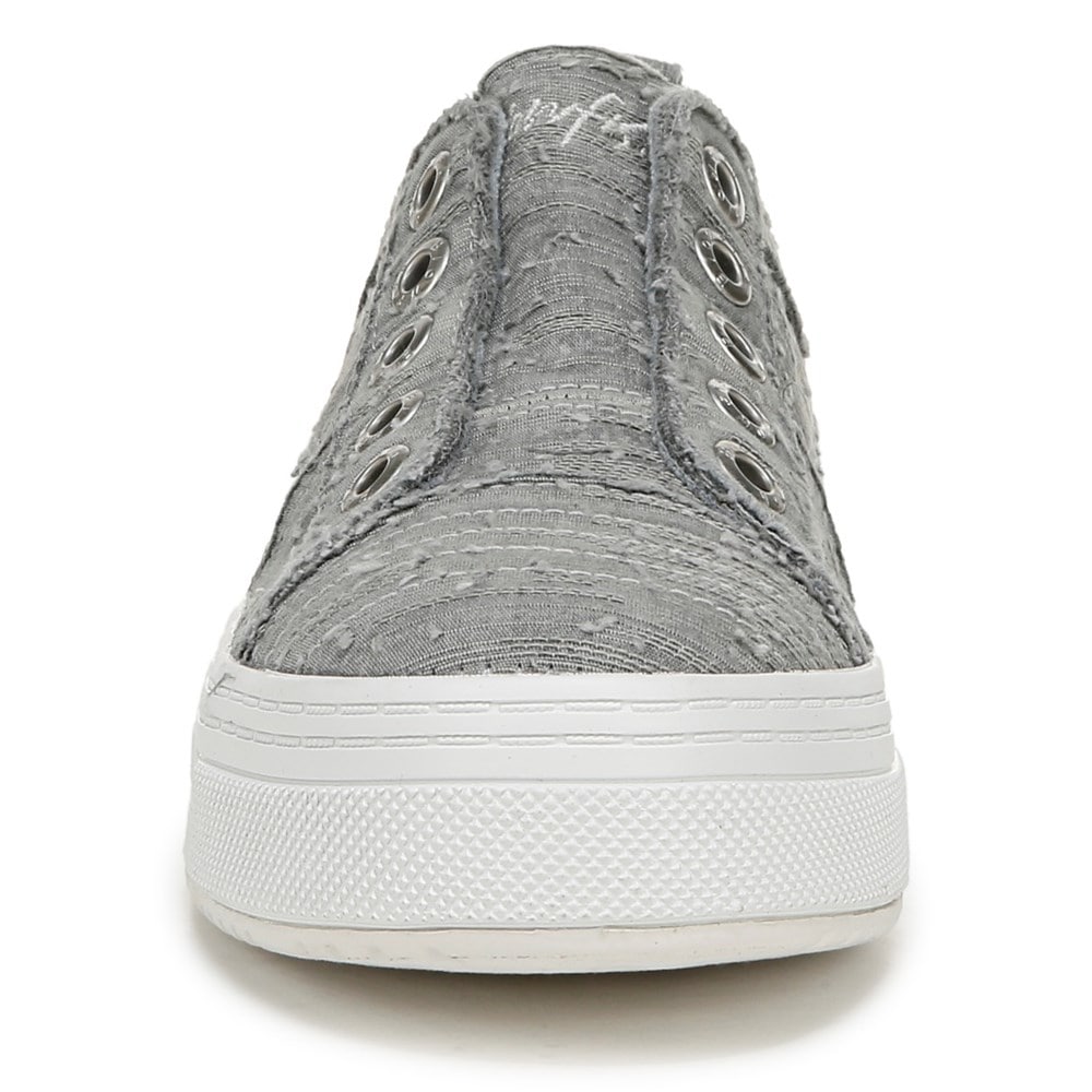 Blowfish Women\'s Super Play Slip On Sneaker - Raindrop Grey Washed Linen