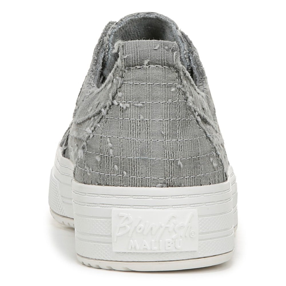 Blowfish Women\'s Super Play Slip On Sneaker - Raindrop Grey Washed Linen