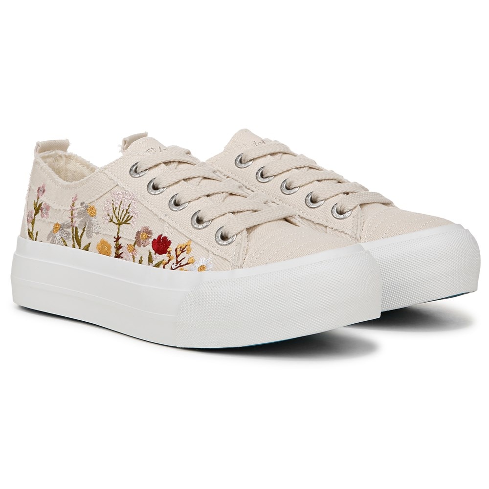 Blowfish Women's Sadie-Sun Platform Sneaker - White Desert Canvas