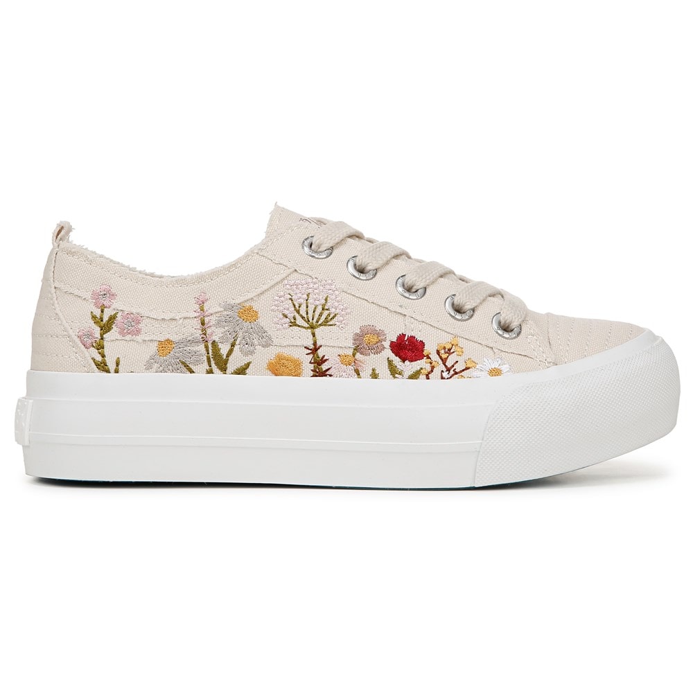 Blowfish Women\'s Sadie-Sun Platform Sneaker - White Desert Canvas