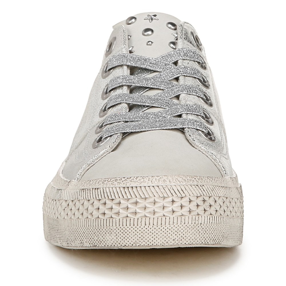Blowfish Women\'s Walk On Lace Up Sneaker - Silver Sueded Faux Leather