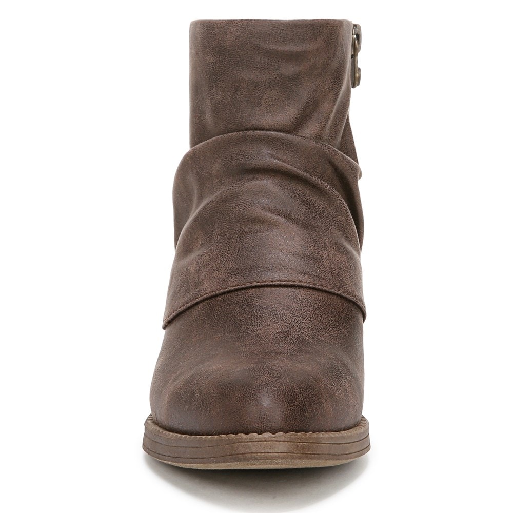 Blowfish Women\'s Riley Bootie - Dark Brown Oiled Faux Leather