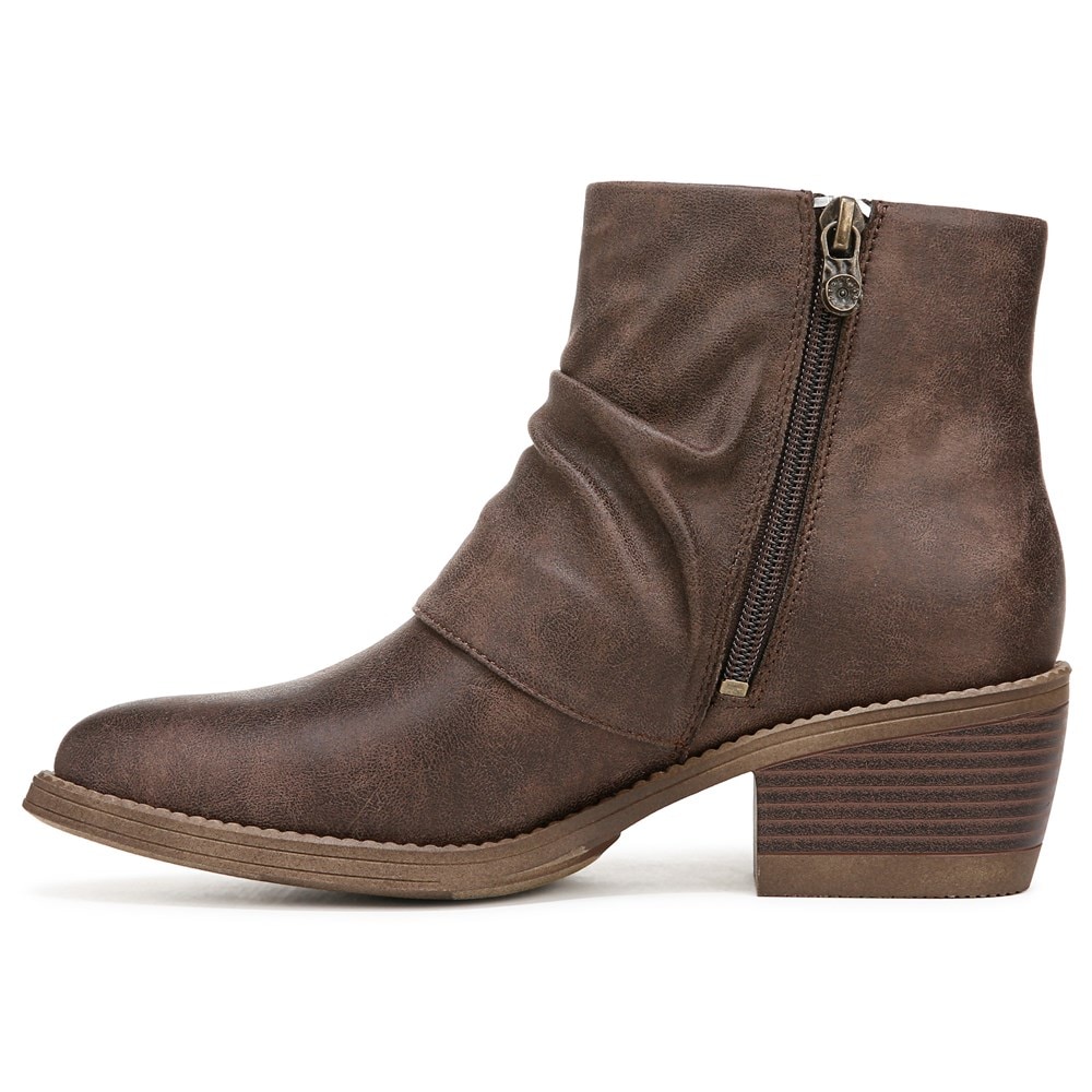 Blowfish Women\'s Riley Bootie - Dark Brown Oiled Faux Leather
