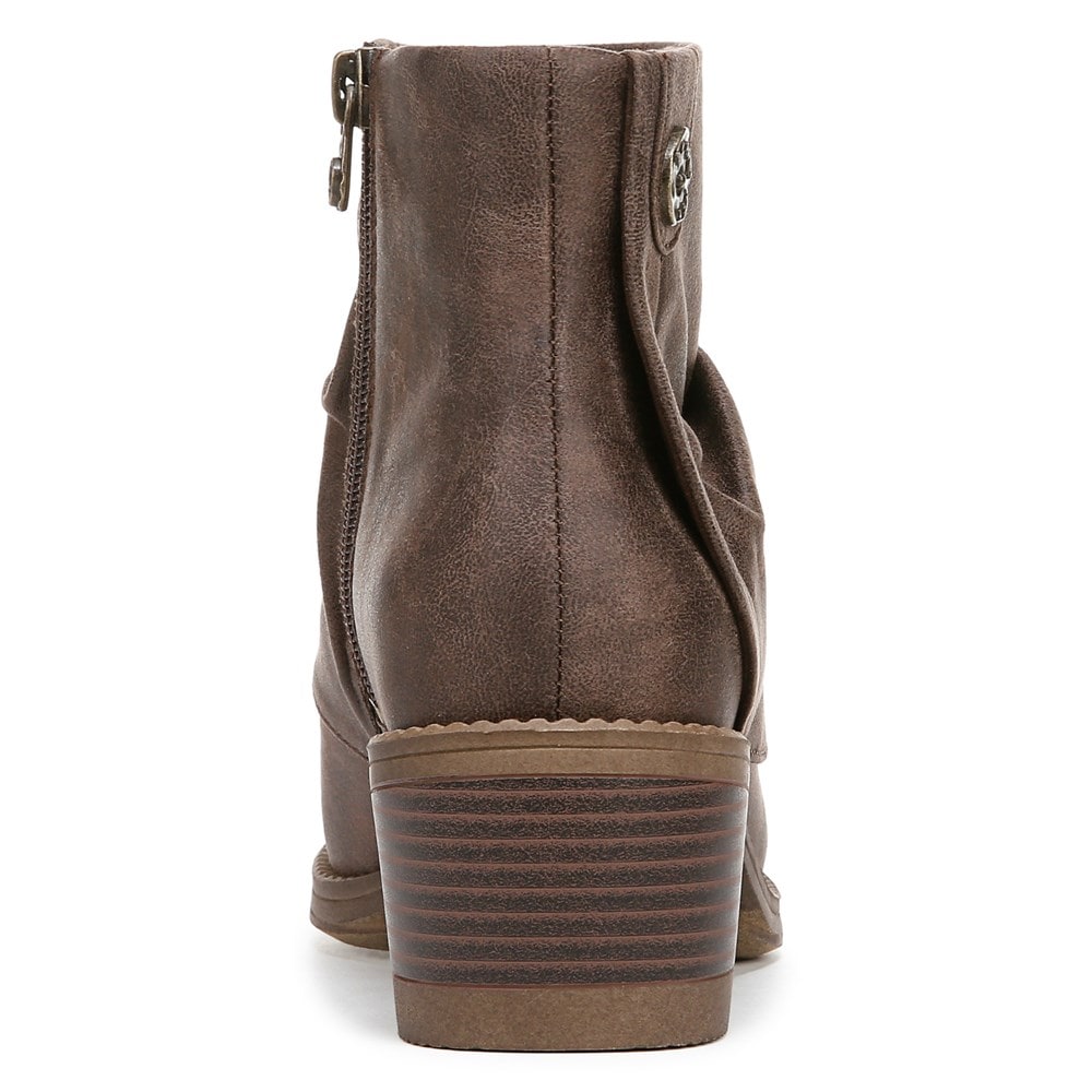 Blowfish Women\'s Riley Bootie - Dark Brown Oiled Faux Leather