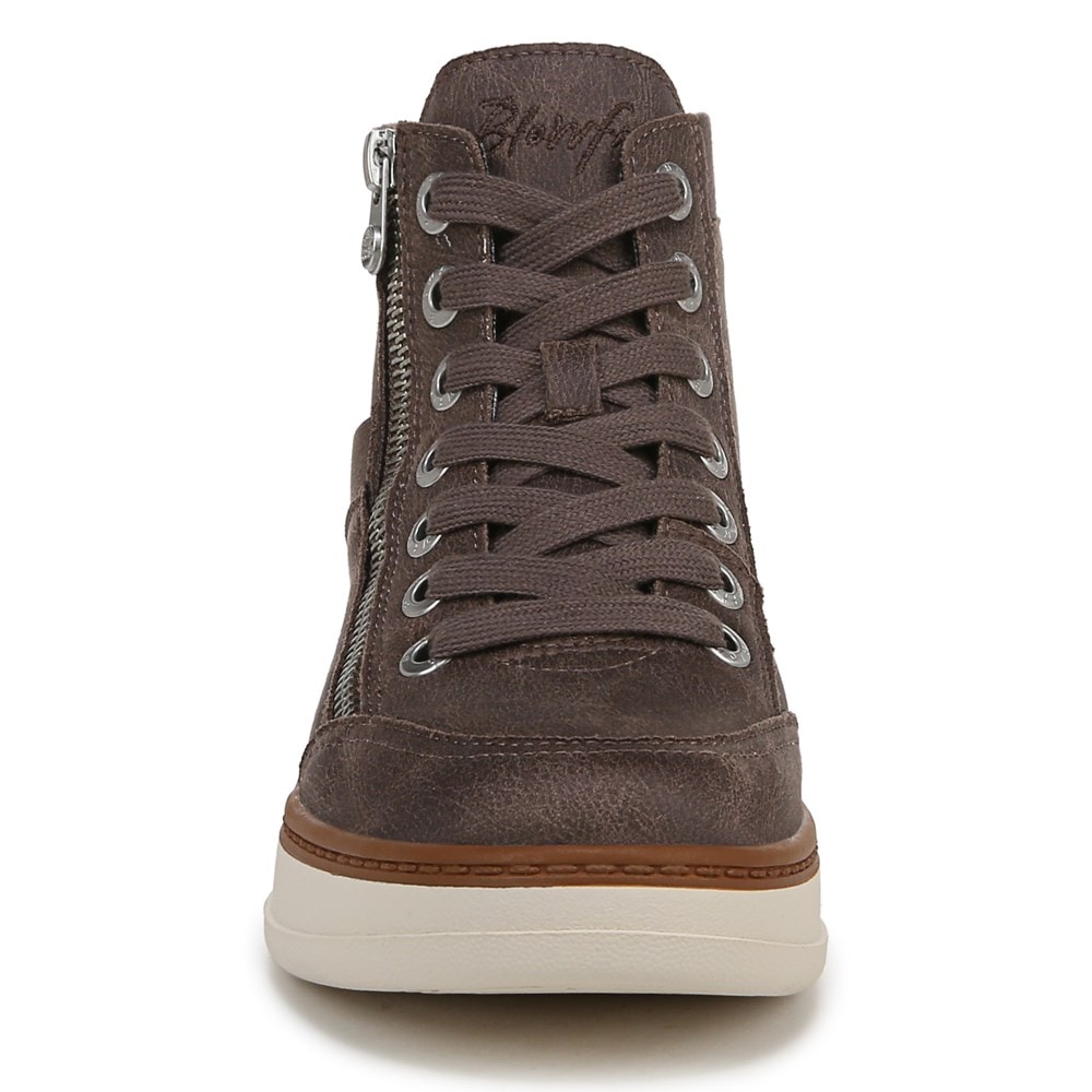 Blowfish Women\'s Camden Wedge Sneaker Boot - Grey Microsuede