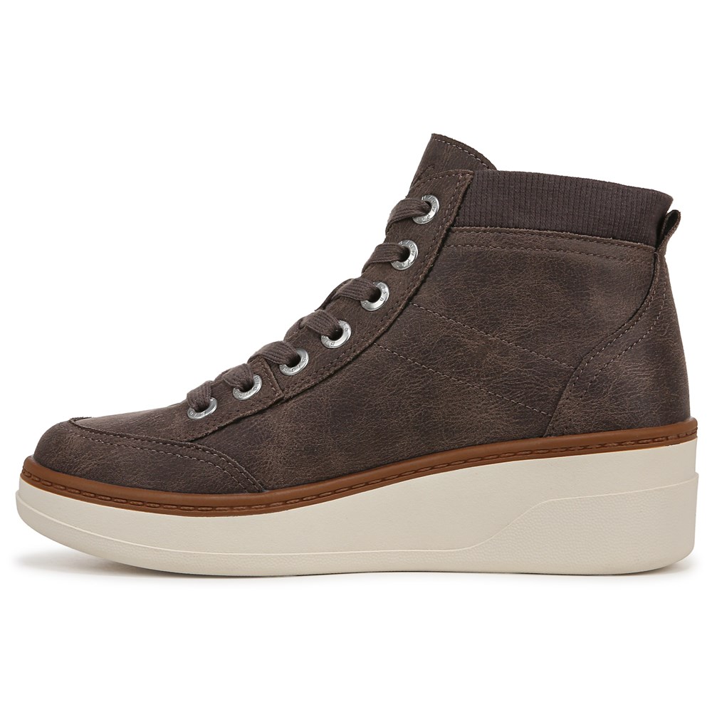 Blowfish Women\'s Camden Wedge Sneaker Boot - Grey Microsuede