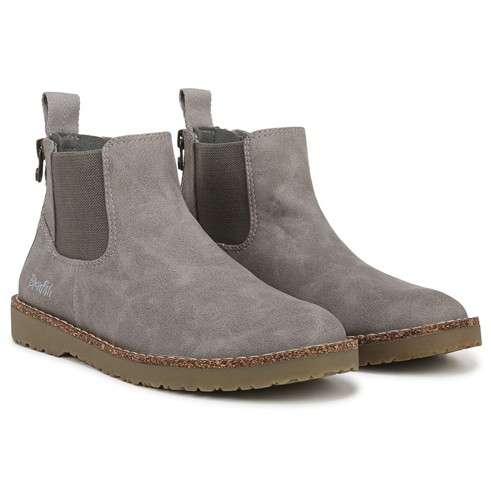 Blowfish Women's Chillin Chelsea Ankle Bootie - Smokey Grey Faux Leather