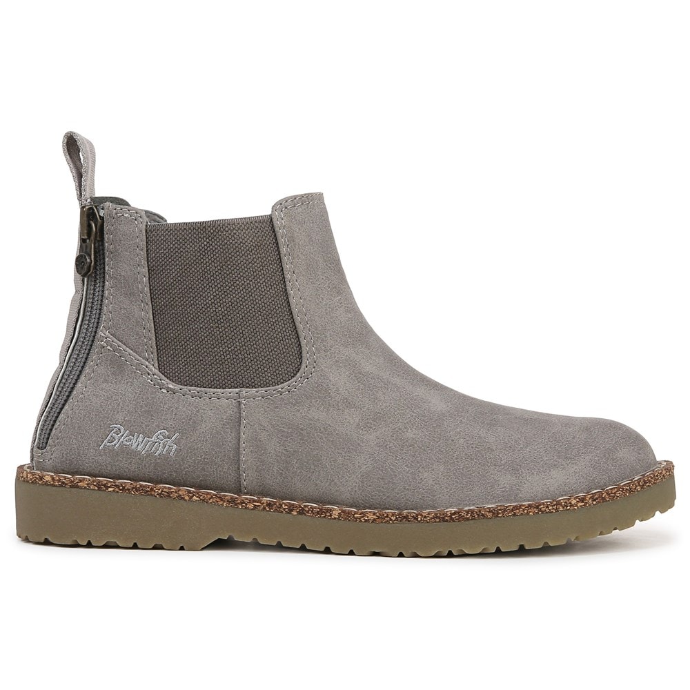 Blowfish Women\'s Chillin Chelsea Ankle Bootie - Smokey Grey Faux Leather