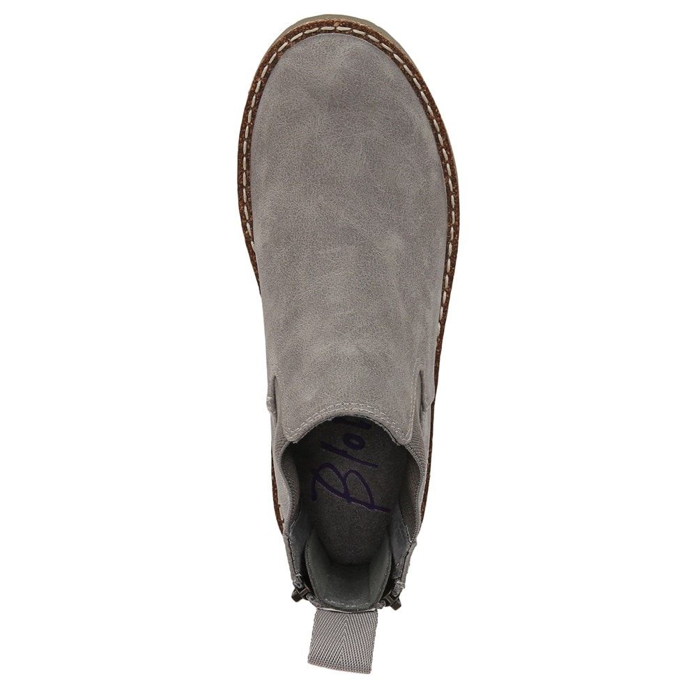 Blowfish Women\'s Chillin Chelsea Ankle Bootie - Smokey Grey Faux Leather