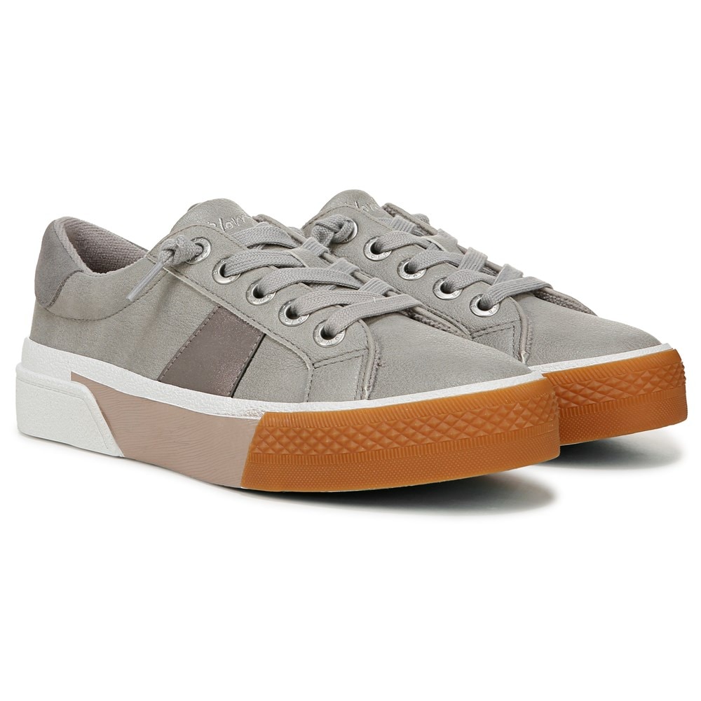 Blowfish Women's Wave-Hi Slip On Sneaker - Cool Grey Faux Leather