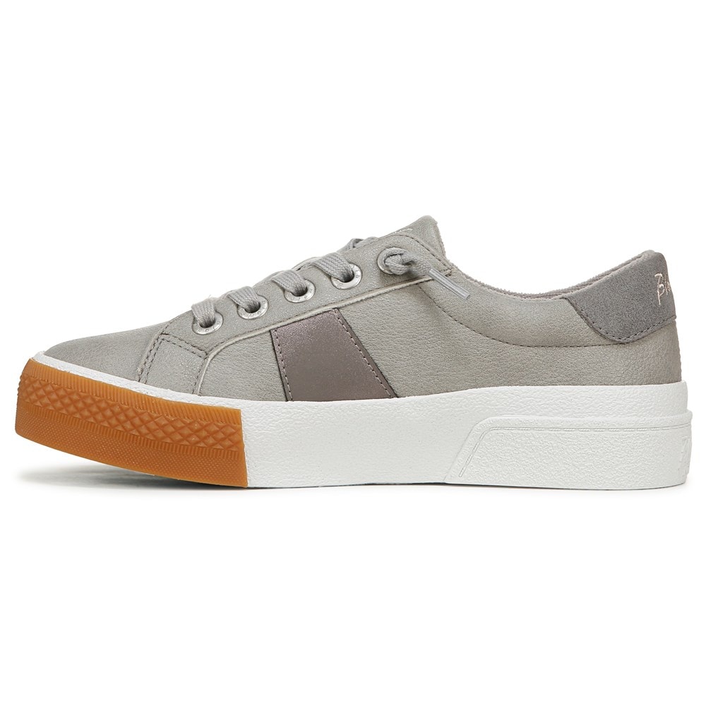Blowfish Women\'s Wave-Hi Slip On Sneaker - Cool Grey Faux Leather