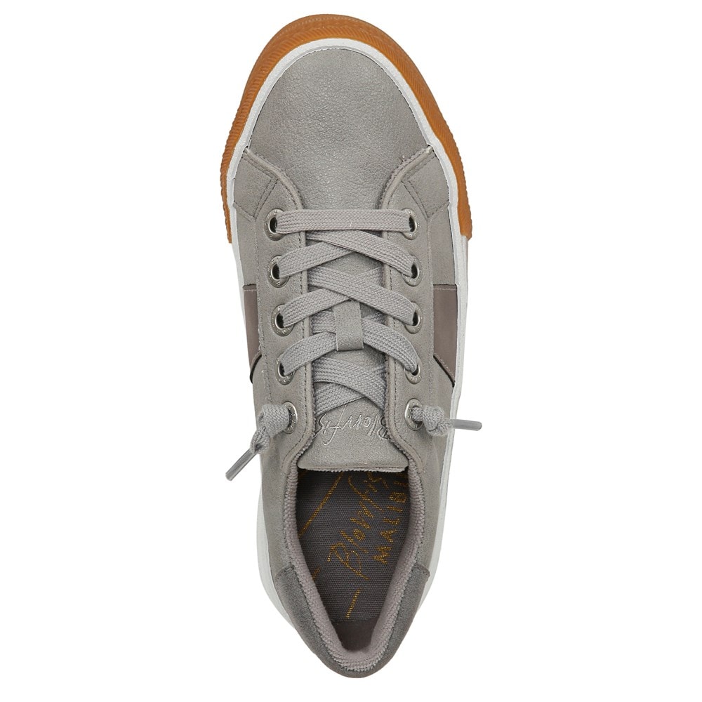 Blowfish Women\'s Wave-Hi Slip On Sneaker - Cool Grey Faux Leather