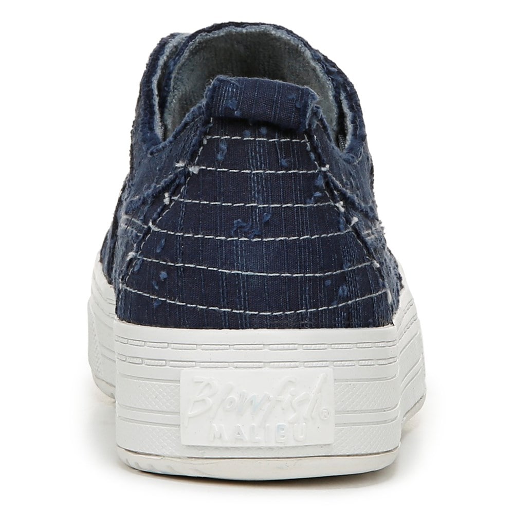 Blowfish Women\'s Super Play Slip On Sneaker - Indigo Washed Linen