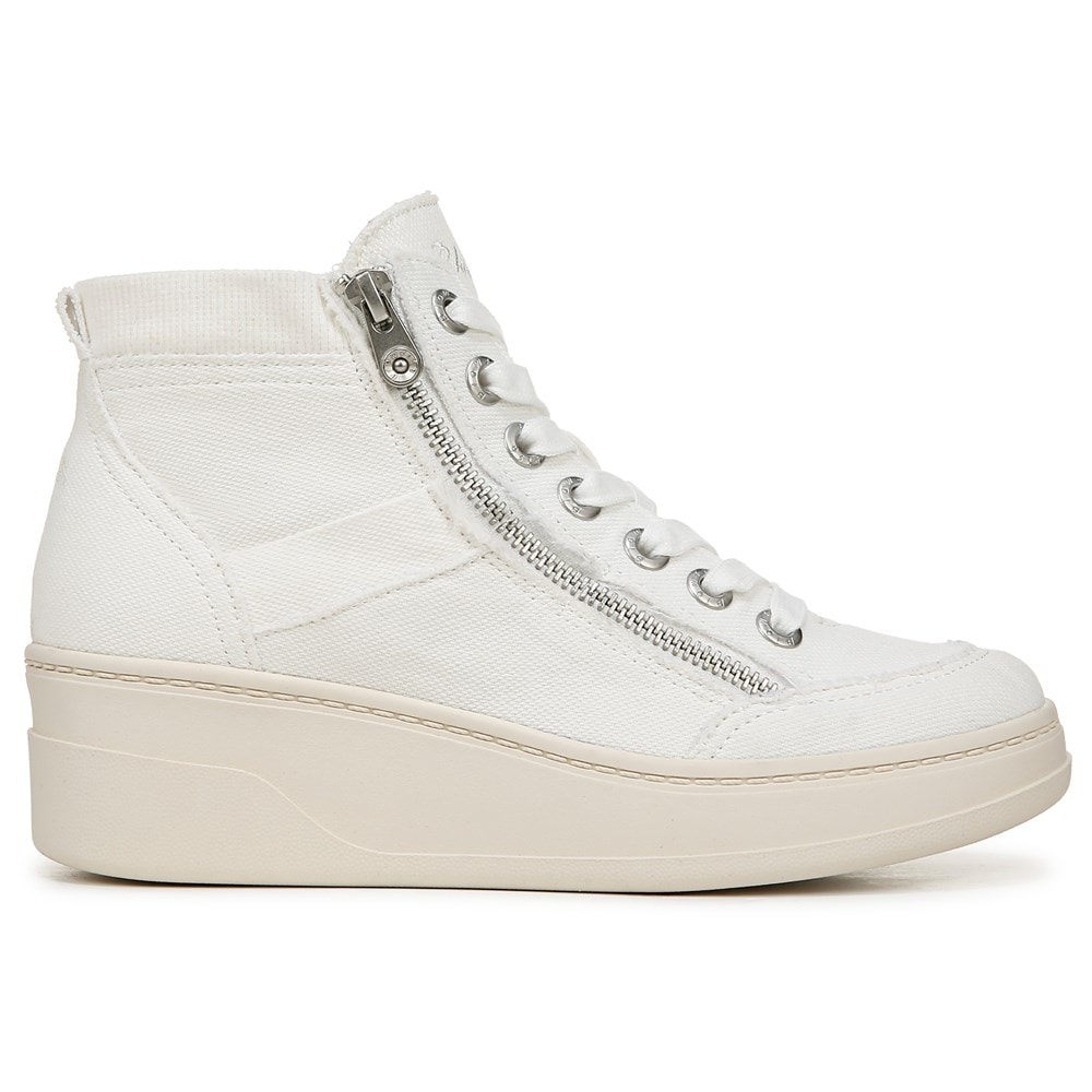 Blowfish Women\'s Camden Wedge Sneaker Boot - White Canvas