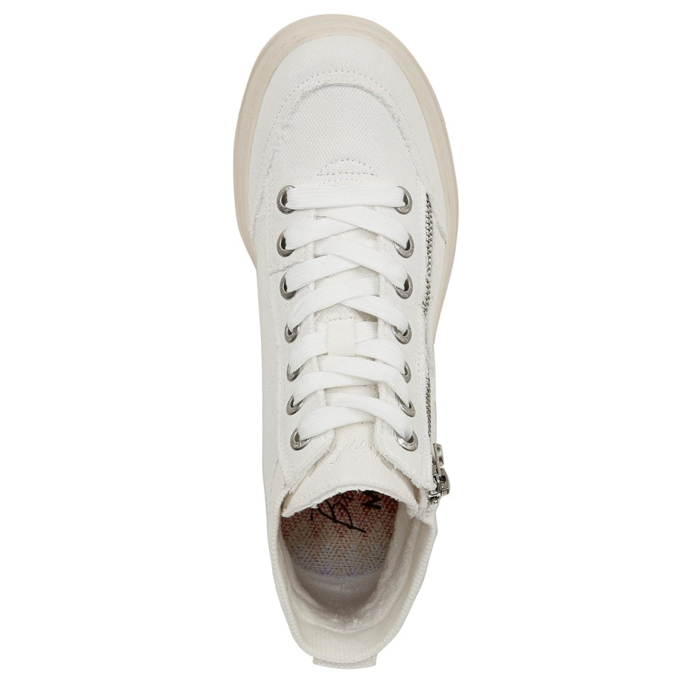 Blowfish Women\'s Camden Wedge Sneaker Boot - White Canvas