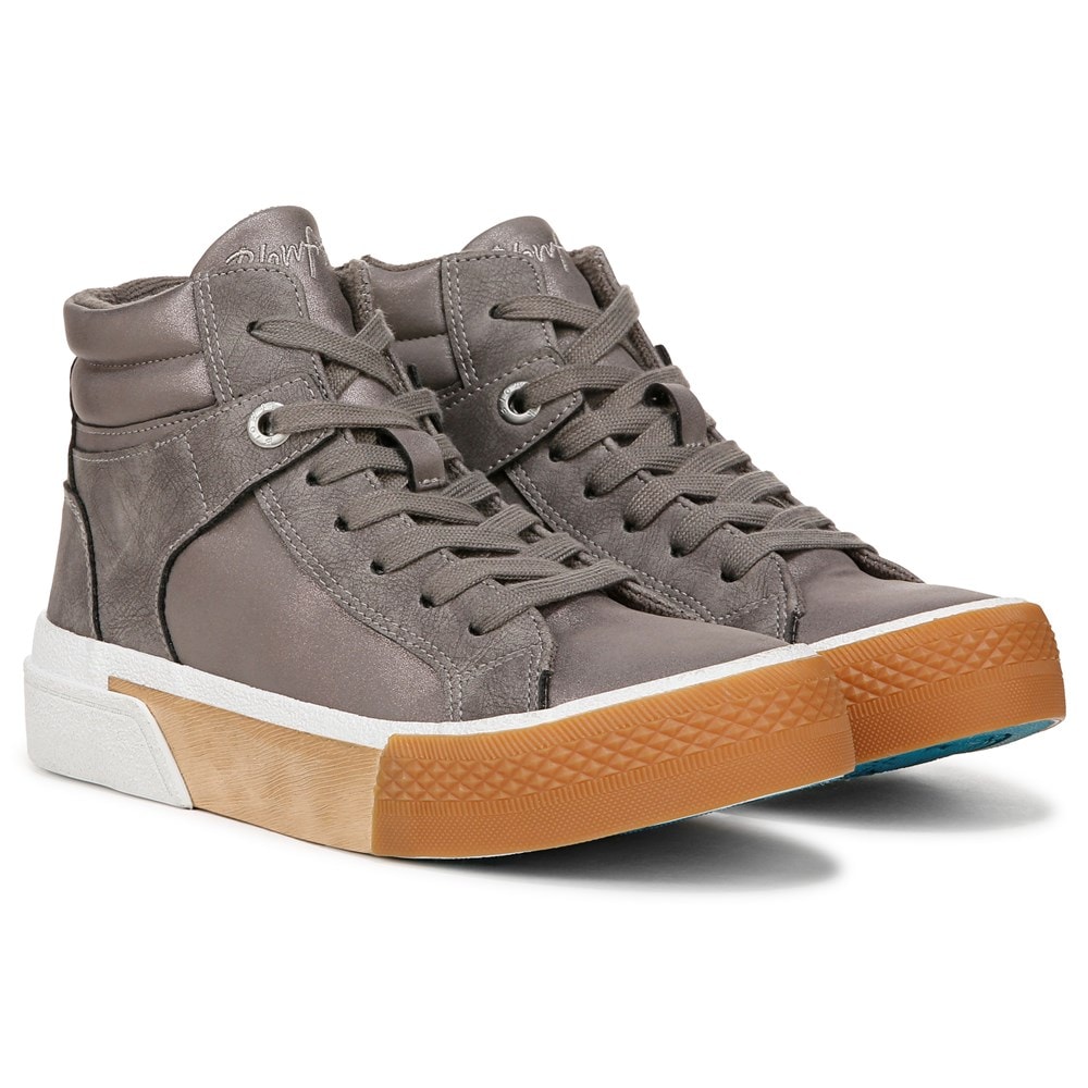 Blowfish Women's Waverly High Top Sneaker - Grey Fabric/Faux Leather