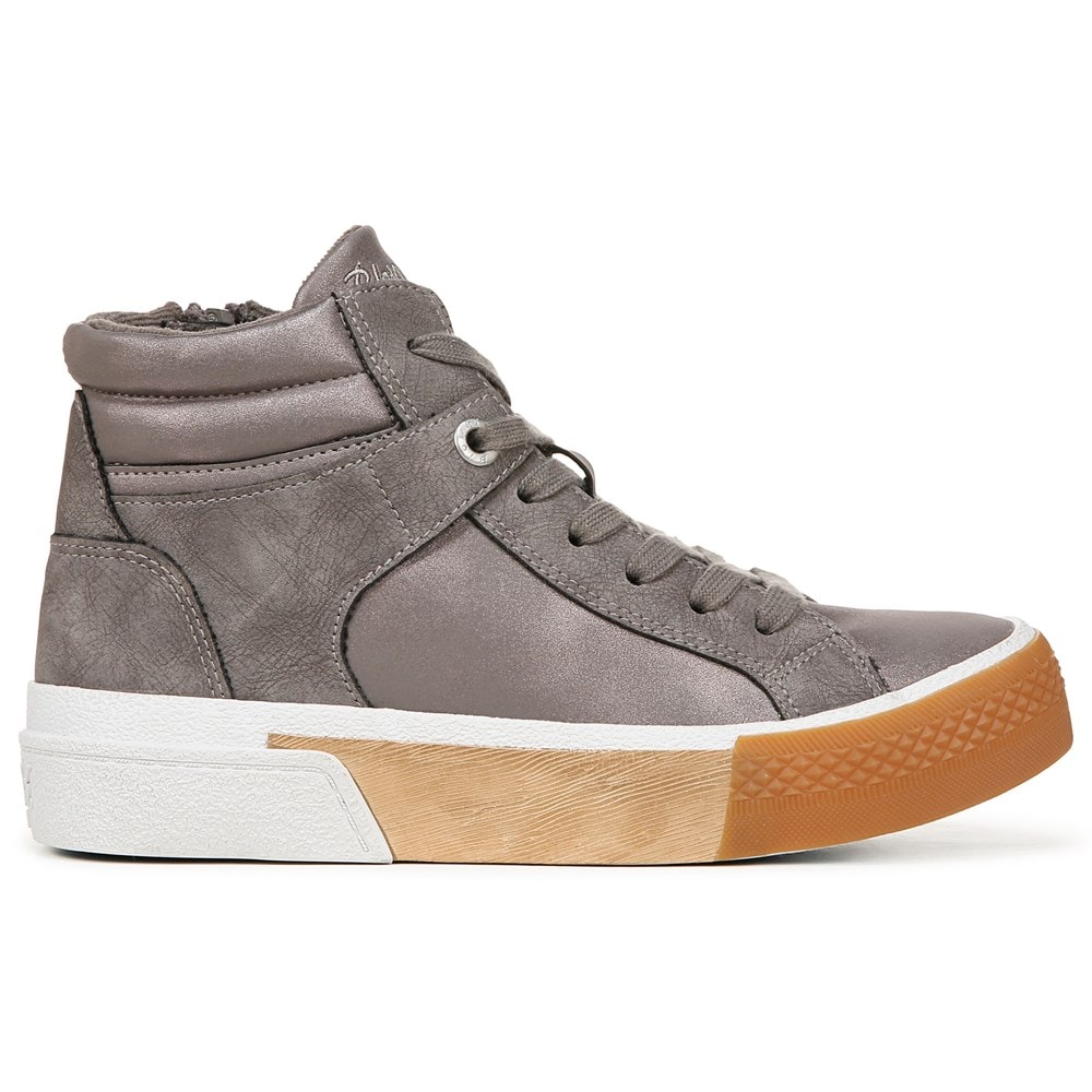 Blowfish Women\'s Waverly High Top Sneaker - Grey Fabric/Faux Leather