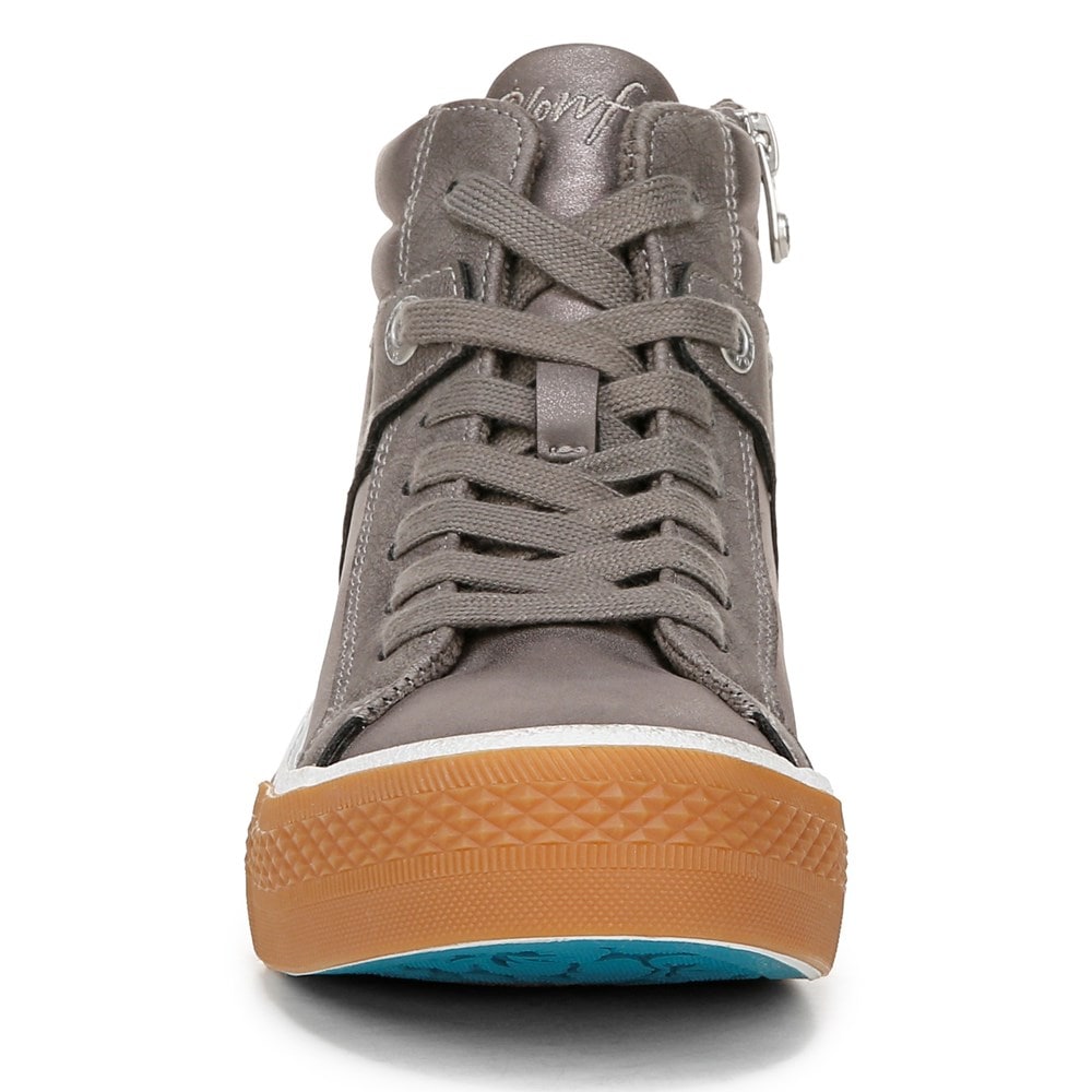 Blowfish Women\'s Waverly High Top Sneaker - Grey Fabric/Faux Leather