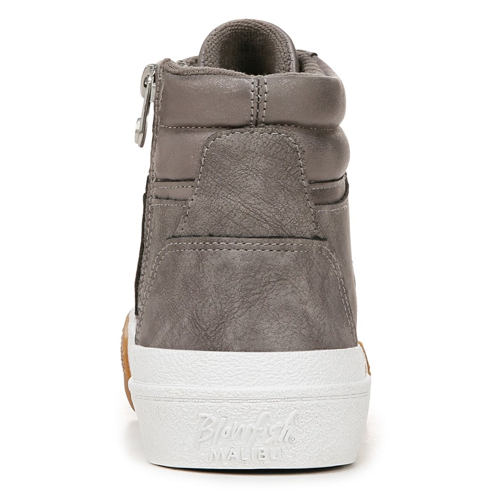 Blowfish Women\'s Waverly High Top Sneaker - Grey Fabric/Faux Leather