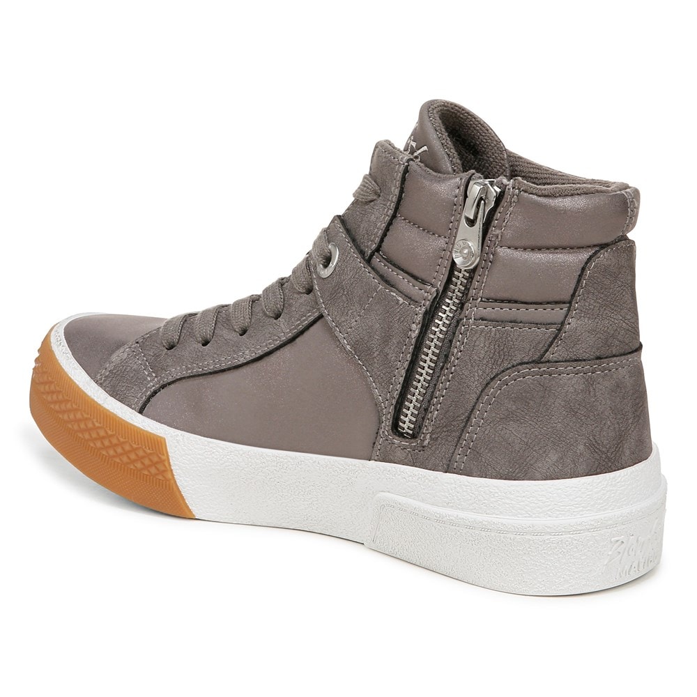 Blowfish Women\'s Waverly High Top Sneaker - Grey Fabric/Faux Leather