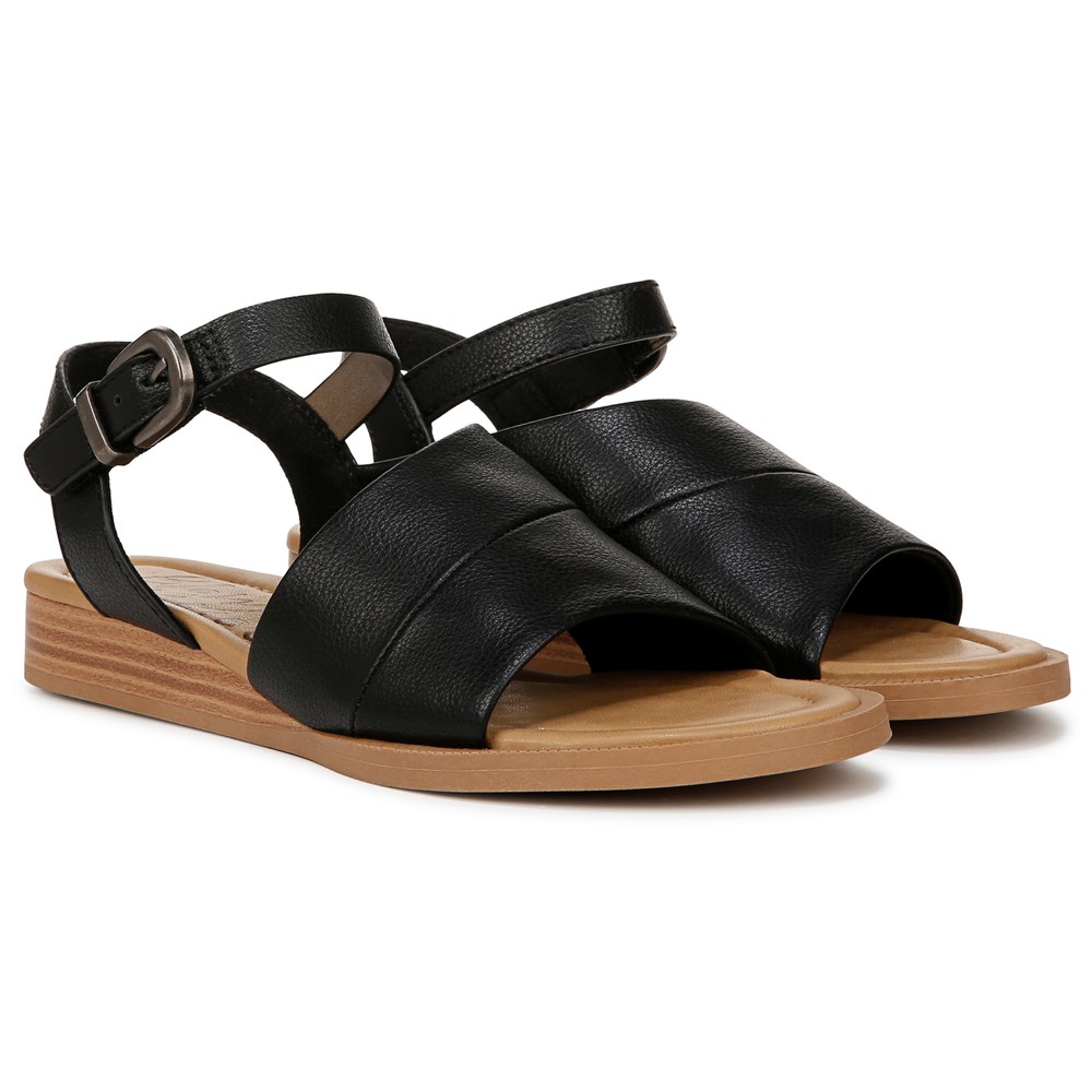 Blowfish Women's Ardice Sandal - Black Faux Leather