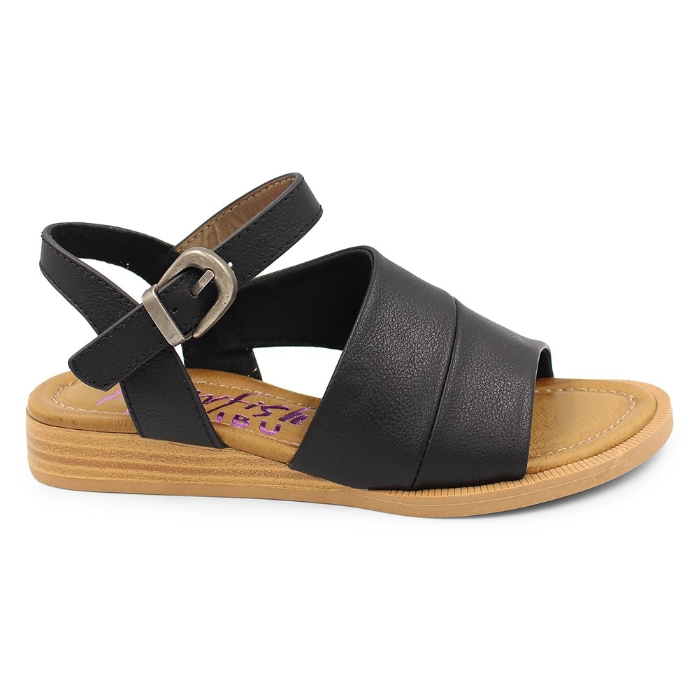 Blowfish Women\'s Ardice Sandal - Black Faux Leather