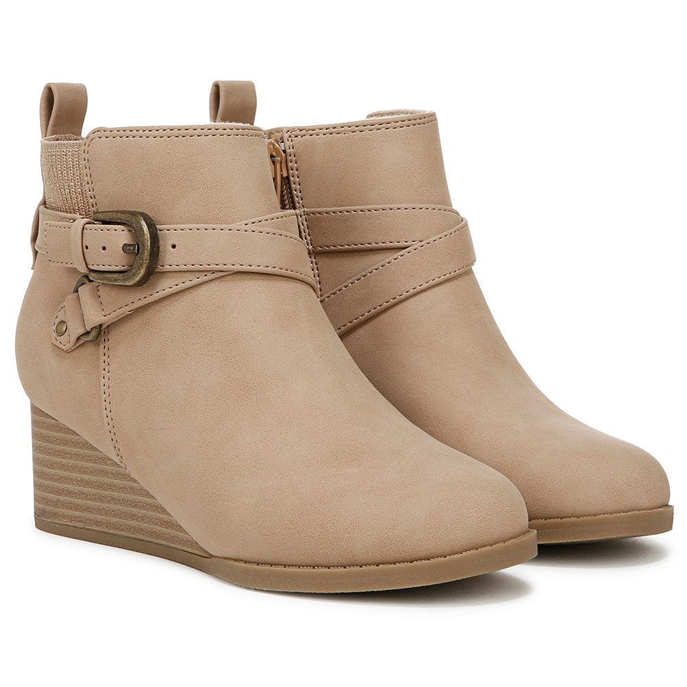 Blowfish Kids' Posh-K Wedge Bootie Little/Big Kid - Cashew Faux Leather/Knit